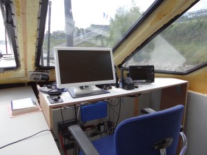 Naviatiehoek sluit aan met de tafel.